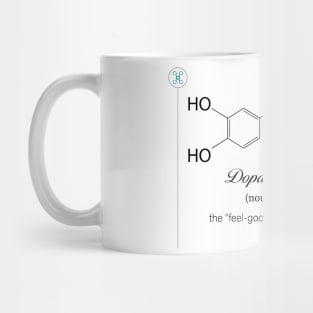 Dopamine, molecule print, feel good hormone Mug